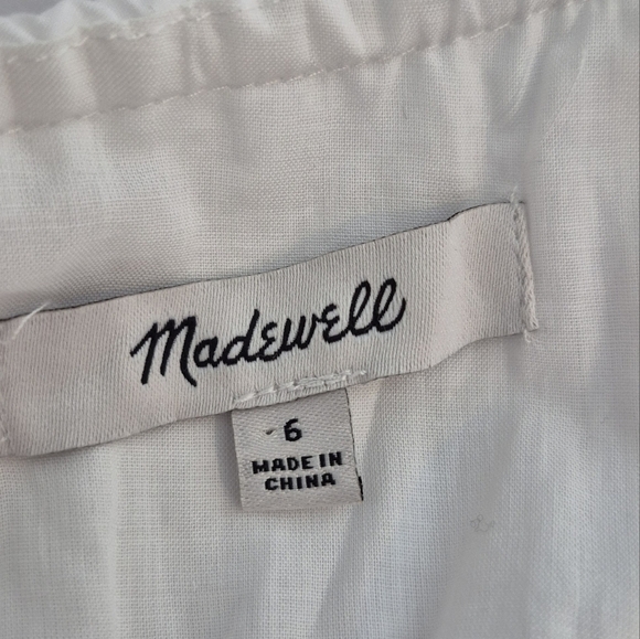 Madewell Embroidered Eyelet Tank Midi Dress in White Poplin Adjustable Strap - 6 - Picture 13 of 16